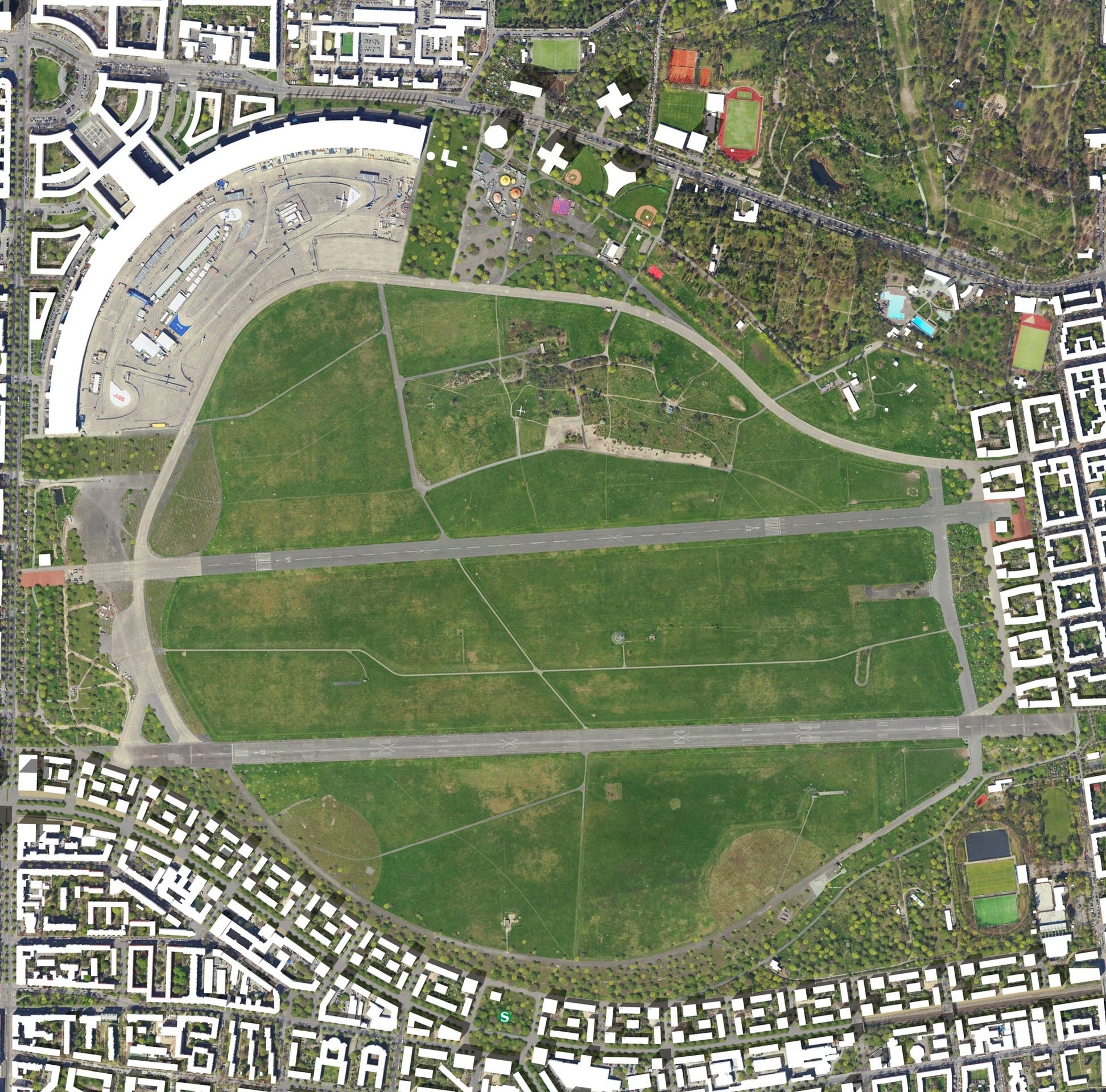 Lageplan: Feld bleibt Feld, Autobahn wird Stadt